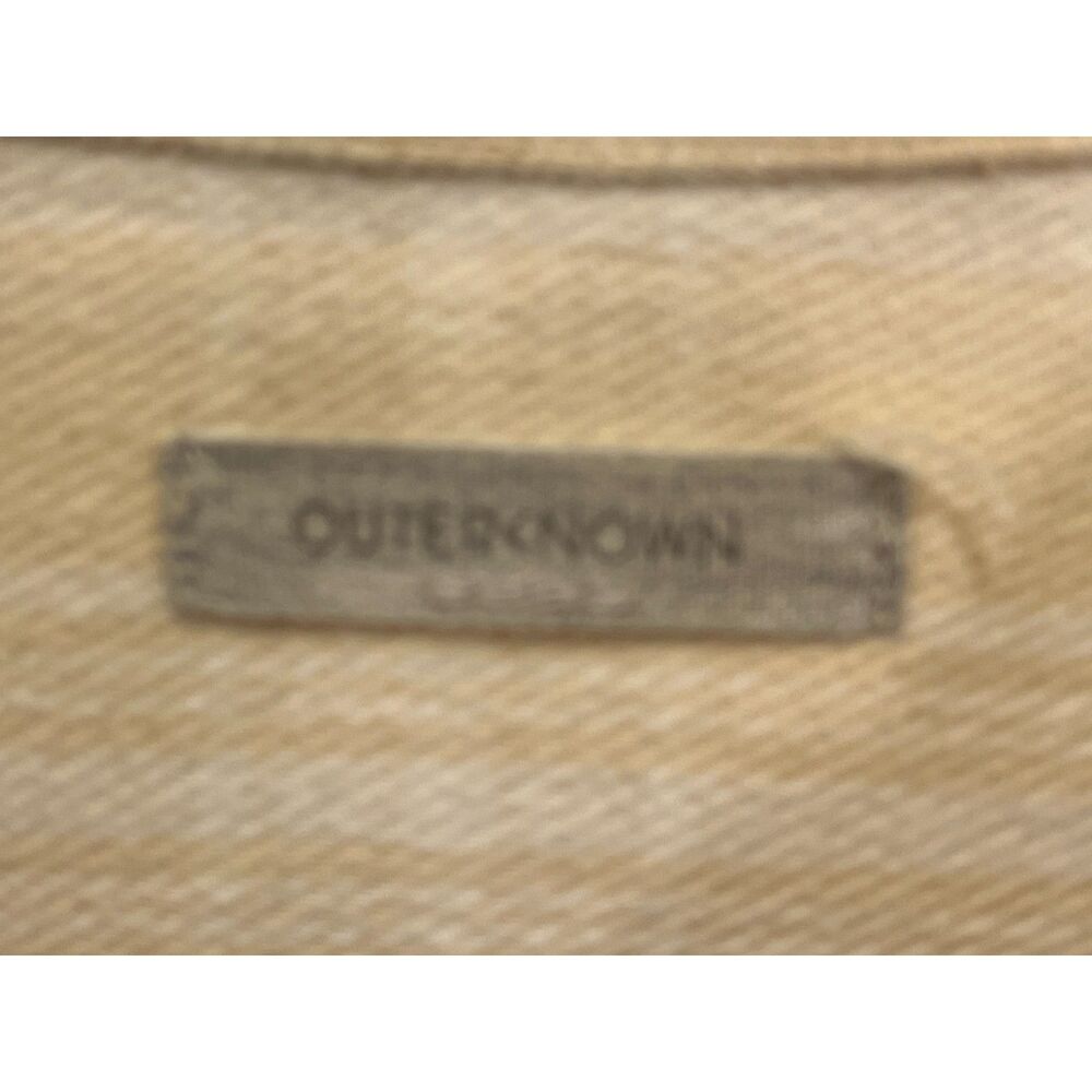 OUTERKNOWN Gray Plaid Long Sleeve Button Up Top Shirt Women's Size Medium - Picture 4 of 10
